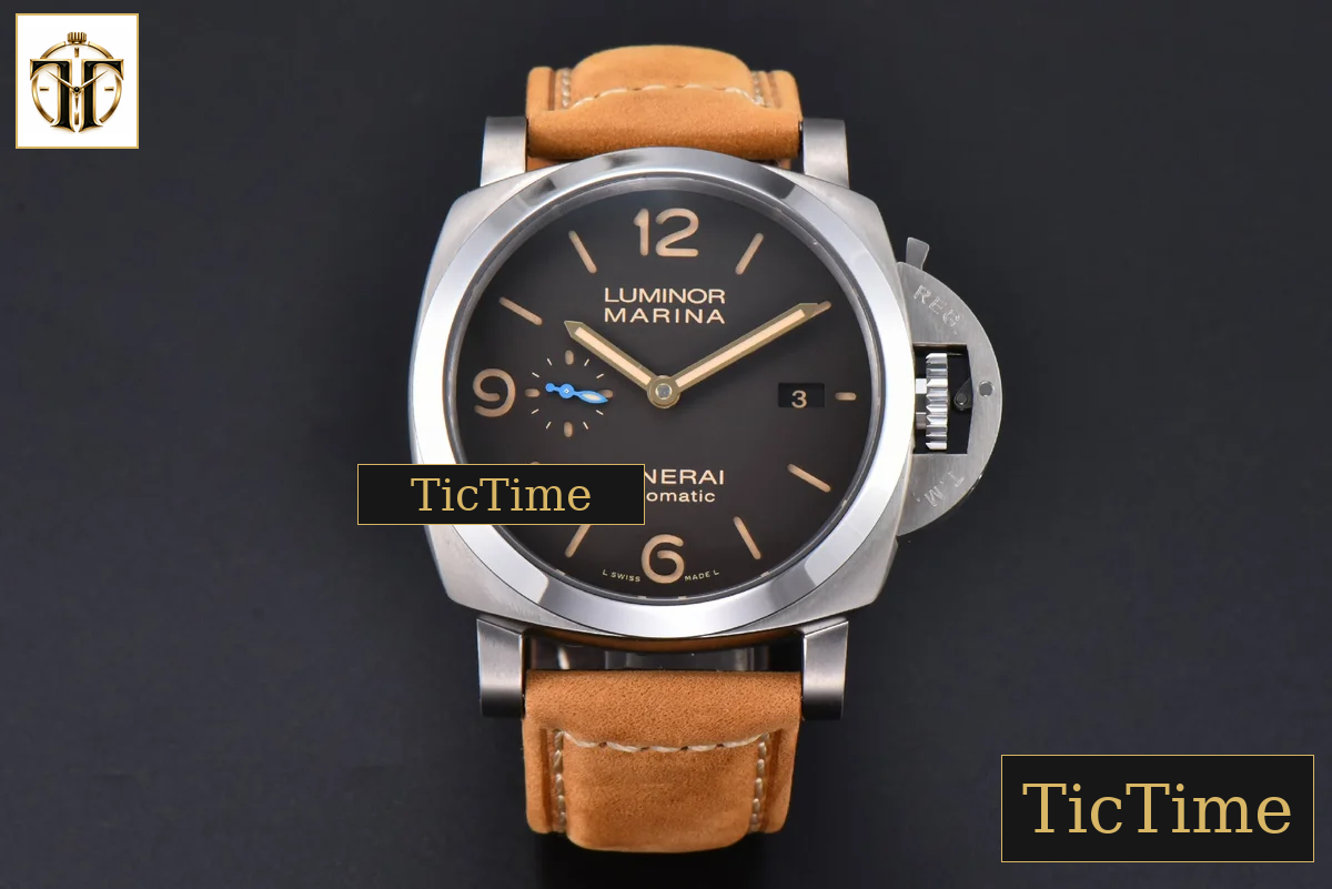 PAM1351 44mm TTF Brown Dial Brown Leather Strap P9001 — foto 3