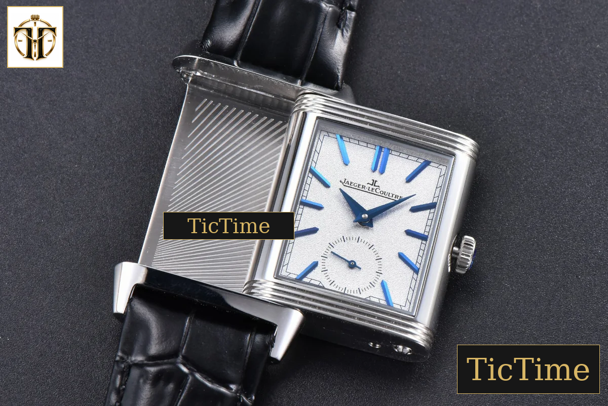 Master Reverso Tribute Small Seconds 30x47mm MGF Silver Dial Blue Hands Leather Strap A854A — foto 15