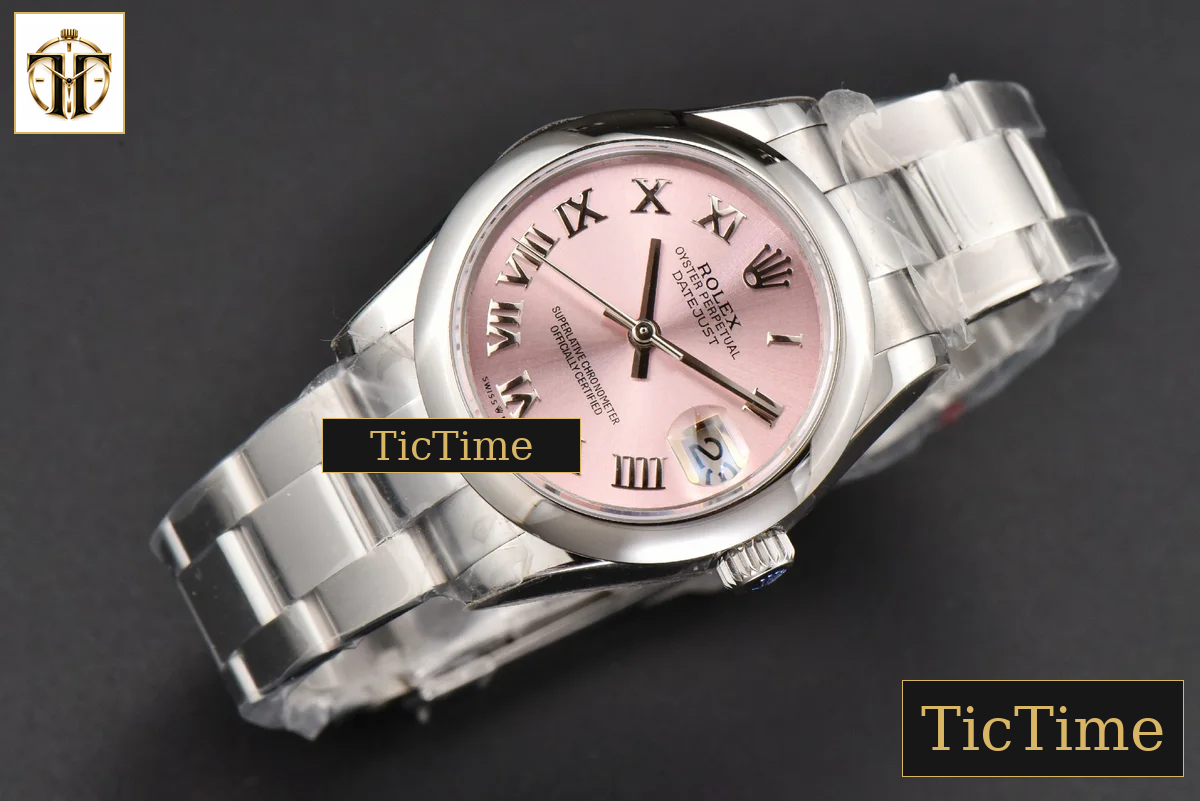 DateJust Ladies 904L Smooth 31mm WF Pink Dial Roma Marker Oyster Bracelet A2671 — foto 15