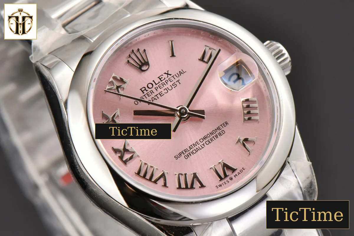 DateJust Ladies 904L Smooth 31mm WF Pink Dial Roma Marker Oyster Bracelet A2671 — foto 12