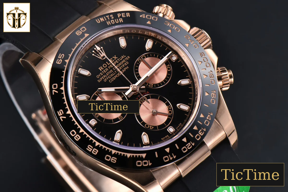 Daytona 116515 APSF RG Black Dial Ceramic Bezel Lume Marker Oysterflex Strap Tungsten Version SH4130 — foto 15