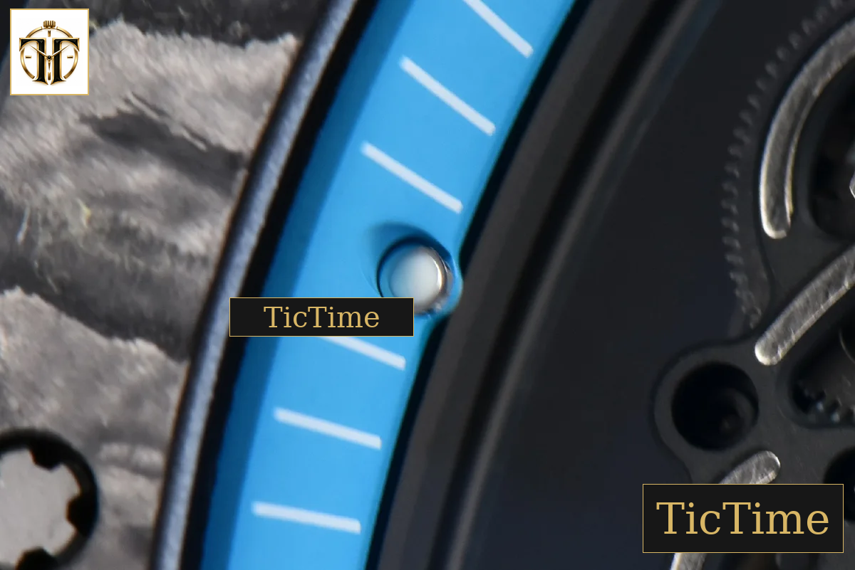 NTPT RM055 42.7mm APSF Blue Skeleton Dial Black Bezel Blue Crown Blue Rubber Strap RMUL2 — foto 7