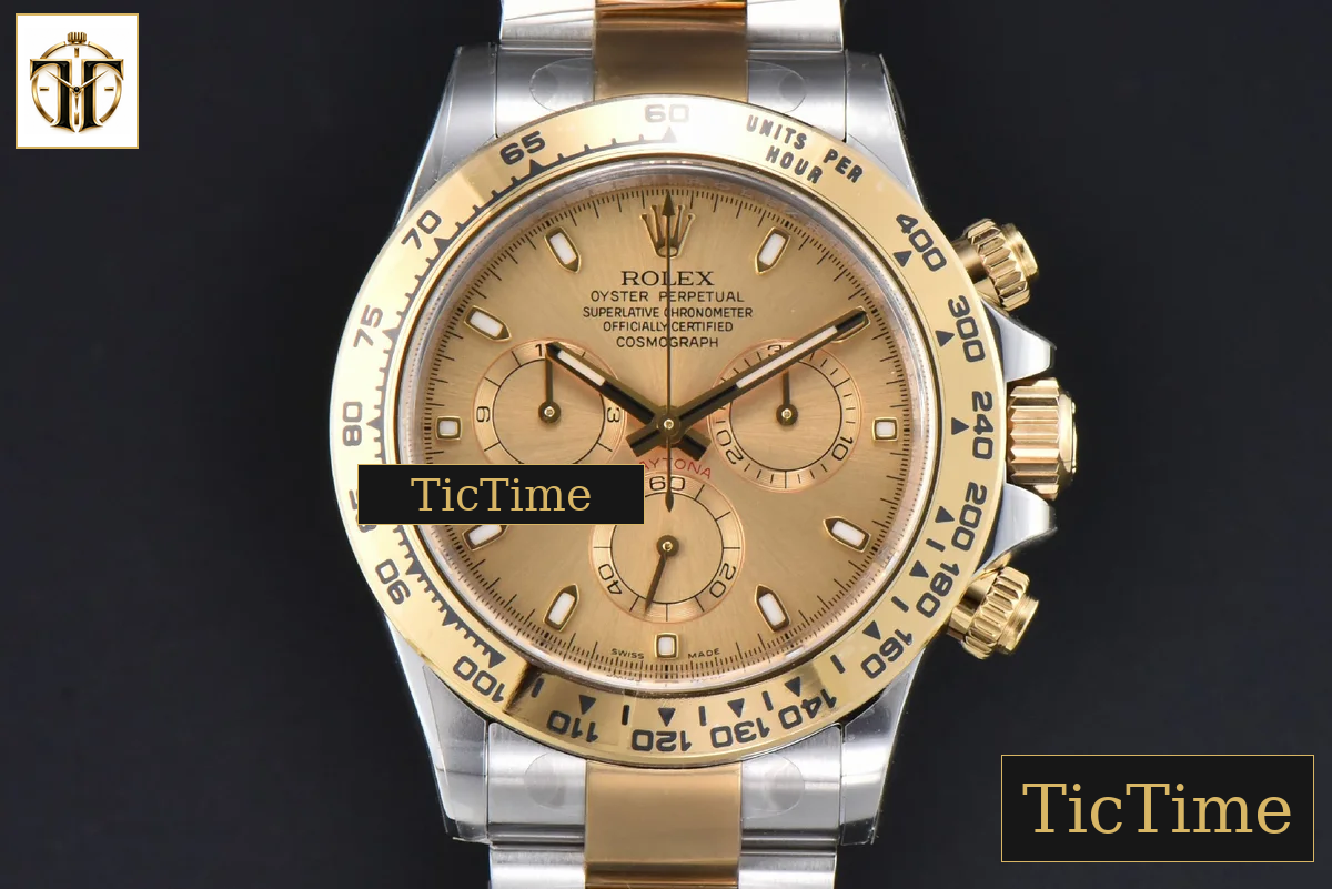 Daytona 116503 40mm Clean Factory YG/SS YG Stick Dial Oyster Bracelet A4130 — foto 2