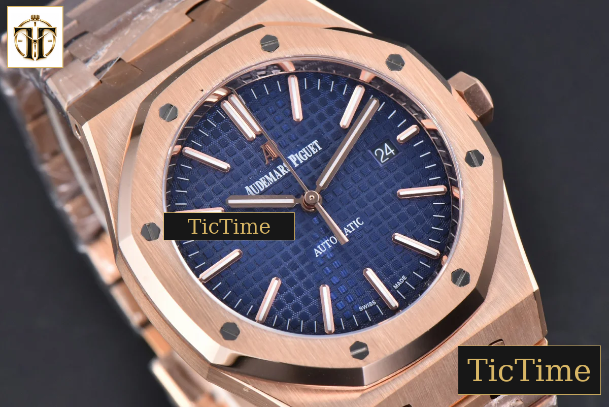 Royal Oak 15400 41mm IPF RG Blue Textured Dial RG Bracelet SA3120 — foto 13