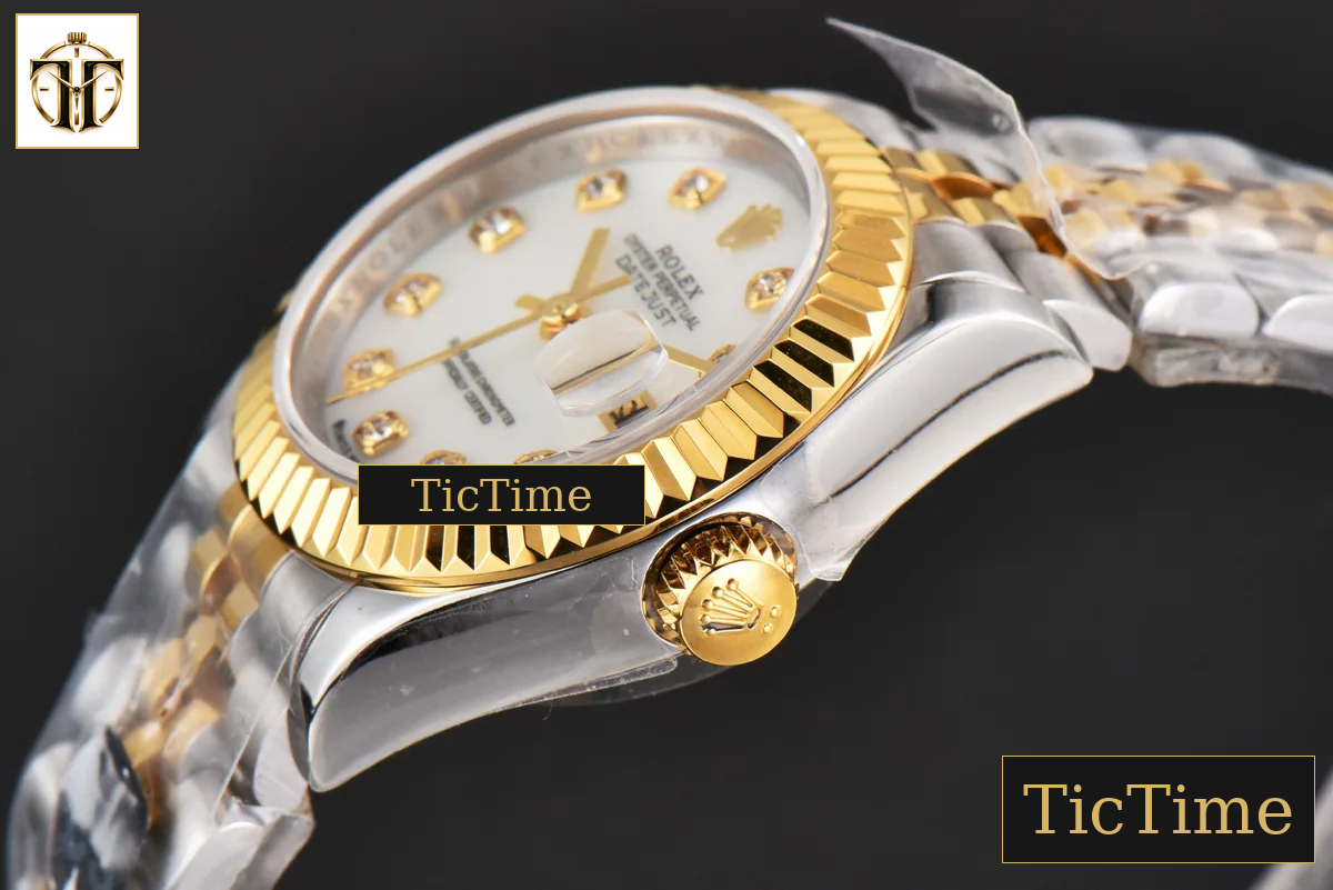 DateJust Ladies 28mm WF YG/SS MOP Dial Diamond Marker Jubilee Bracelet A2236 — foto 12