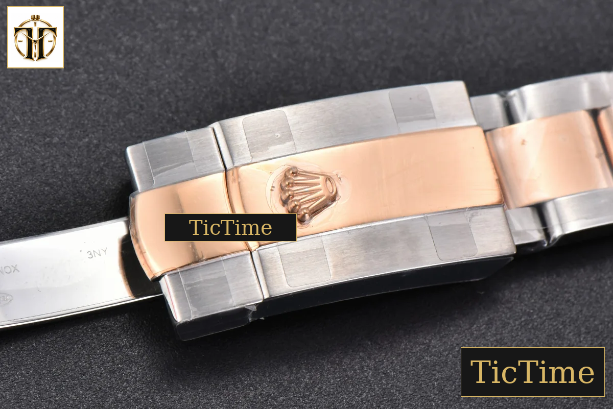 DateJust 904L 31mm GMF RG/SS Fluted Bezel Silver Flowers Dial Oyster Bracelet A2824 — foto 28