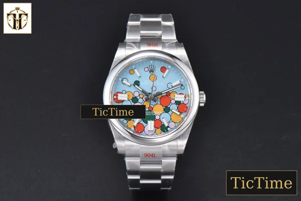 Foto frontal — Oyster Perpetual 904L 124300 41mm GMF Tiffany Ballon Blue DiaL SS Bracelet 2824