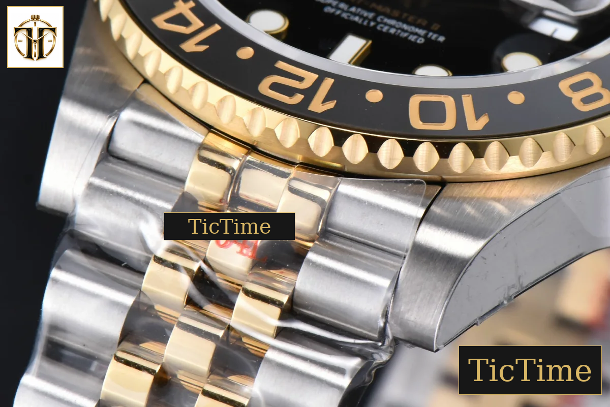 GMT Master II 904L 126713 40mm GMF YG/SS Black/Gray Bezel Black Dial Jubilee Bracelet SH3285 — foto 12