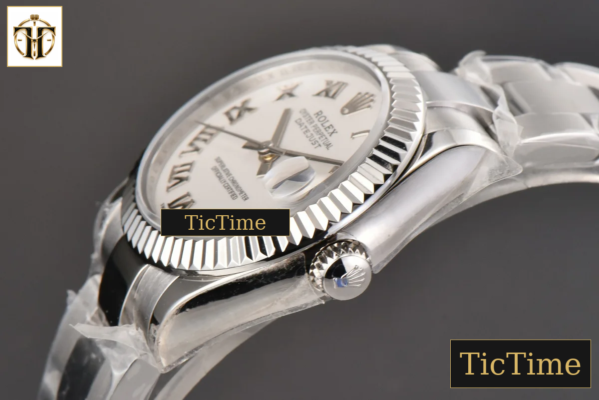 DateJust Ladies 904L 31mm WF White Dial Roma Marker Oyster Bracelet A2671 — foto 11