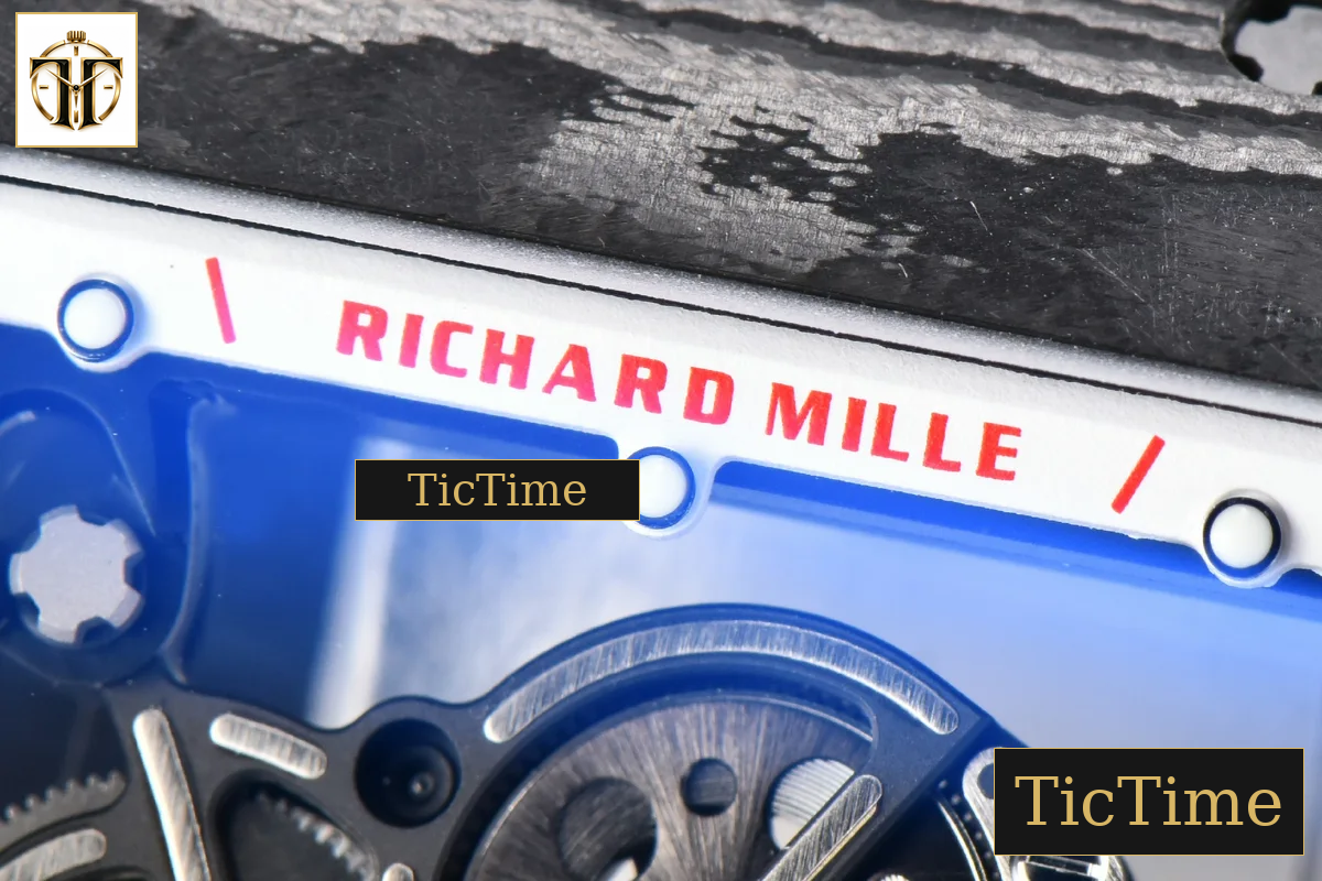 RM055 42.7mm APSF White Skeleton Dial Black Bezel Red Crown White Rubber Strap RMUL2 — foto 5