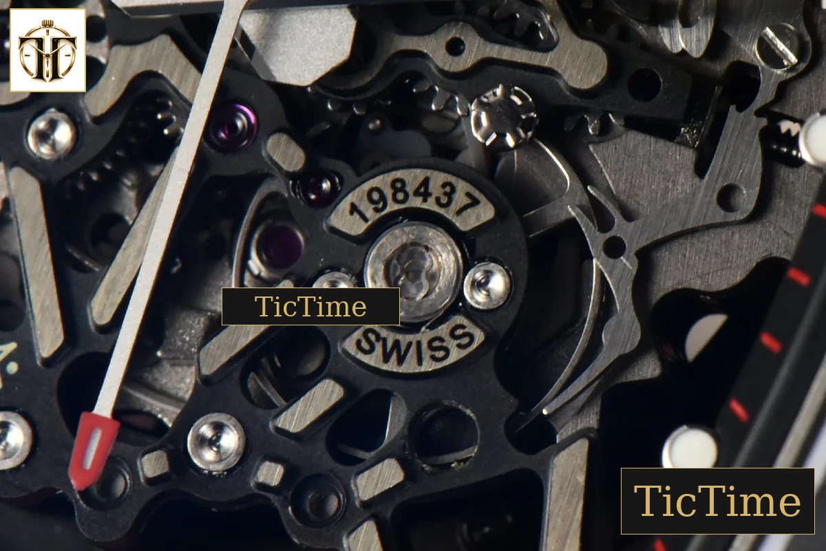 NTPT RM035-02 ZF Skeleton Dial Red Rubber Strap V5 NH05A — foto 9