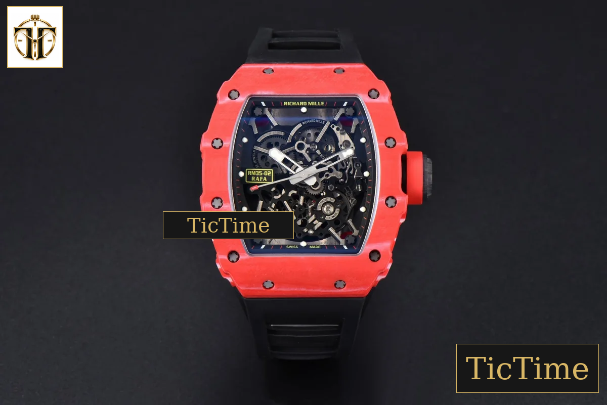 NTPT RM035-02 ZF Red Skeleton Dial Black Rubber Strap RMAL1 — foto 2