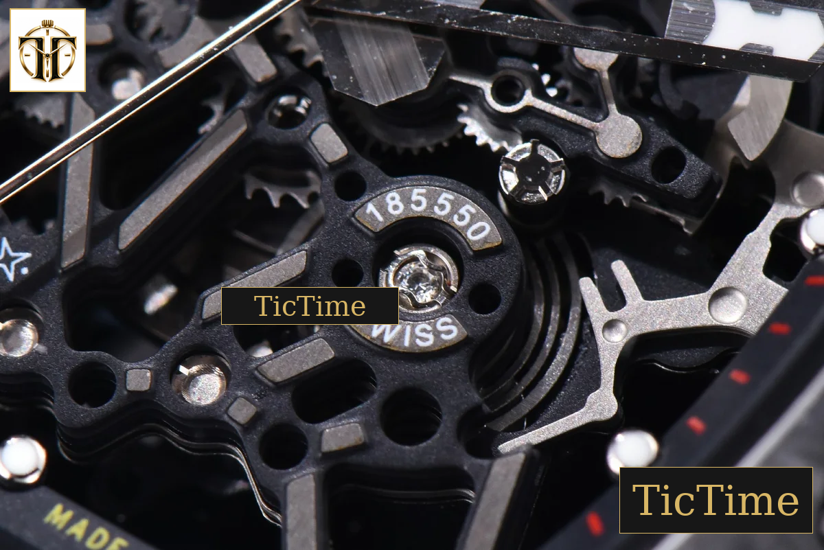 RM035-02 KVF Skeleton Dial Red Blue Rubber Strap V3 Miyota8215 — foto 10