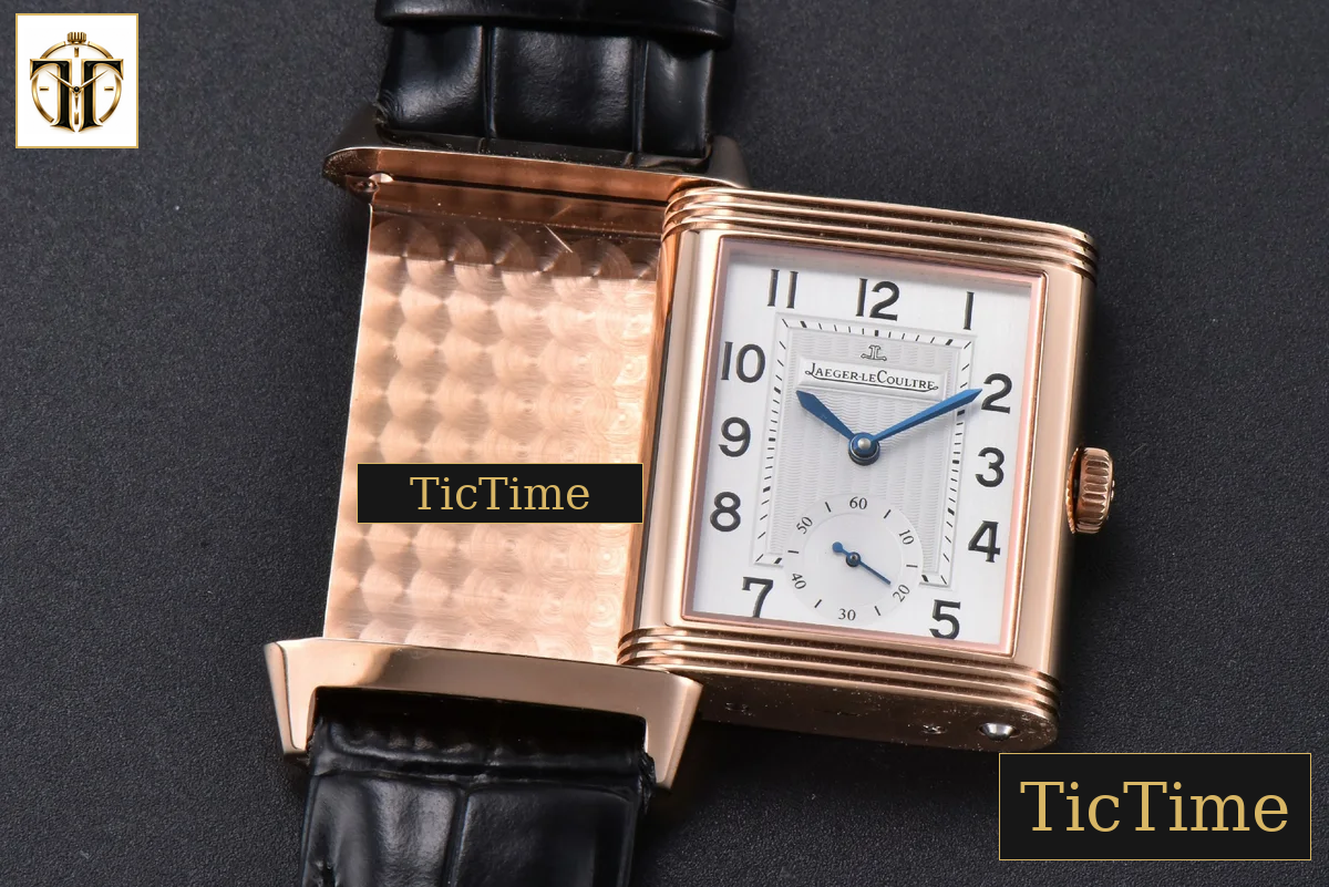 Master Reverso Tribute Small Seconds 30x47mm MGF RG White Dial Black Leather Strap A854A — foto 16