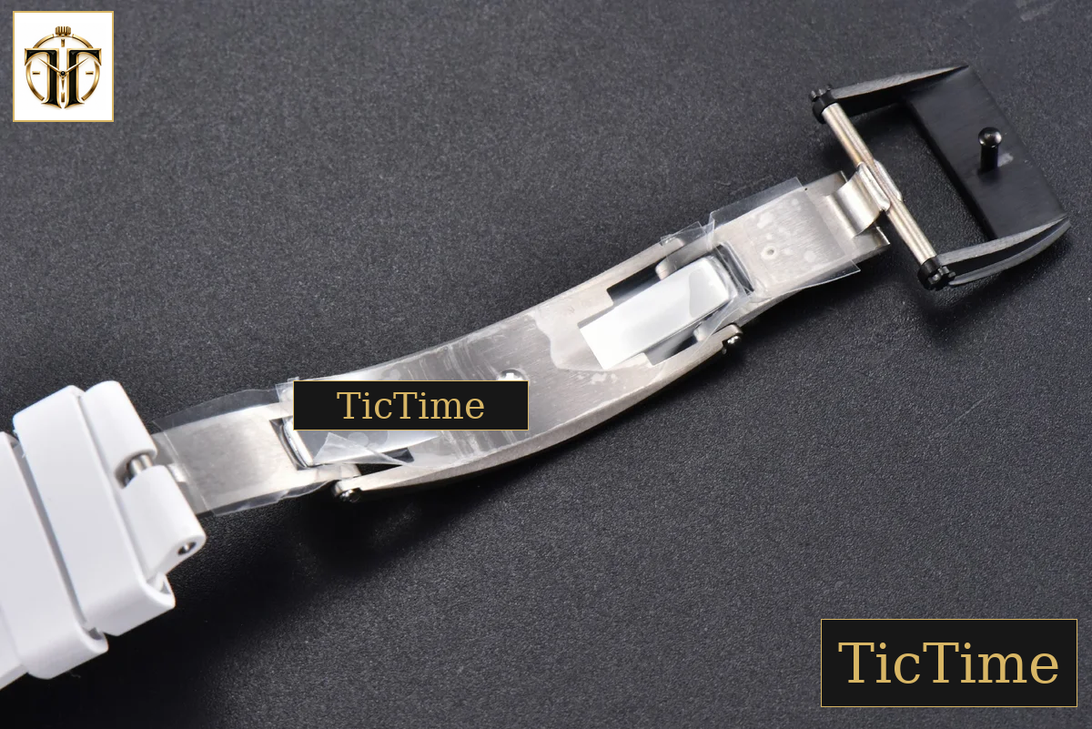 RM055 42.7mm BBRF Black Ceramic Black Skeleton Dial White Rubber Strap RMUL2 — foto 30