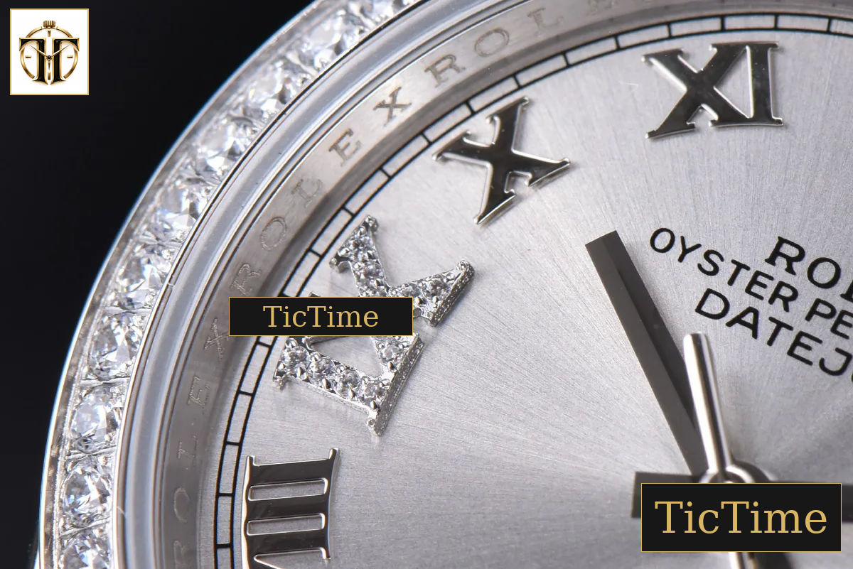 DateJust 36mm EWF SS Silver Dial Diamond Roma Marker Diamond Bezel Oyster Bracelet A3235 — foto 7