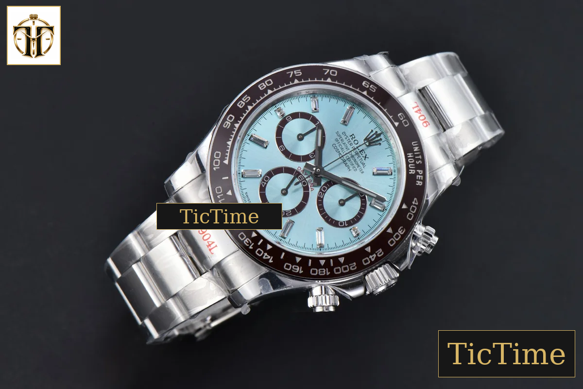 Daytona 904L 126506 40mm BPF SS Black Bezel Ice Blue Dial Diamond Marker SS Bracelet SH4131 — foto 3