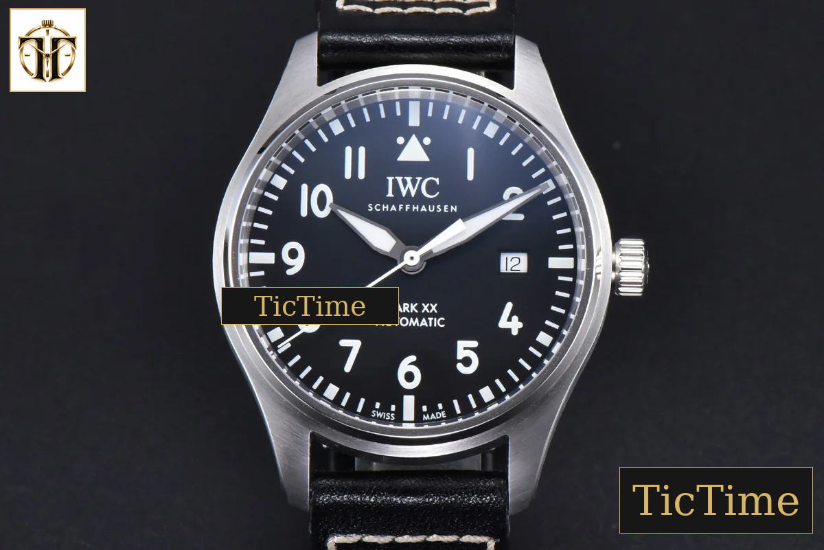 Mark XX IWC328201 40mm GSF Black Dial Black Leather Strap A2892 — foto 15