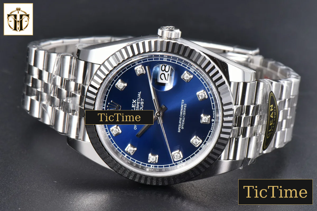 DateJust 904L 126334 41mm Clean Factory Blue Dial Diamond Marker Jubilee Bracelet VR3235 — foto 16