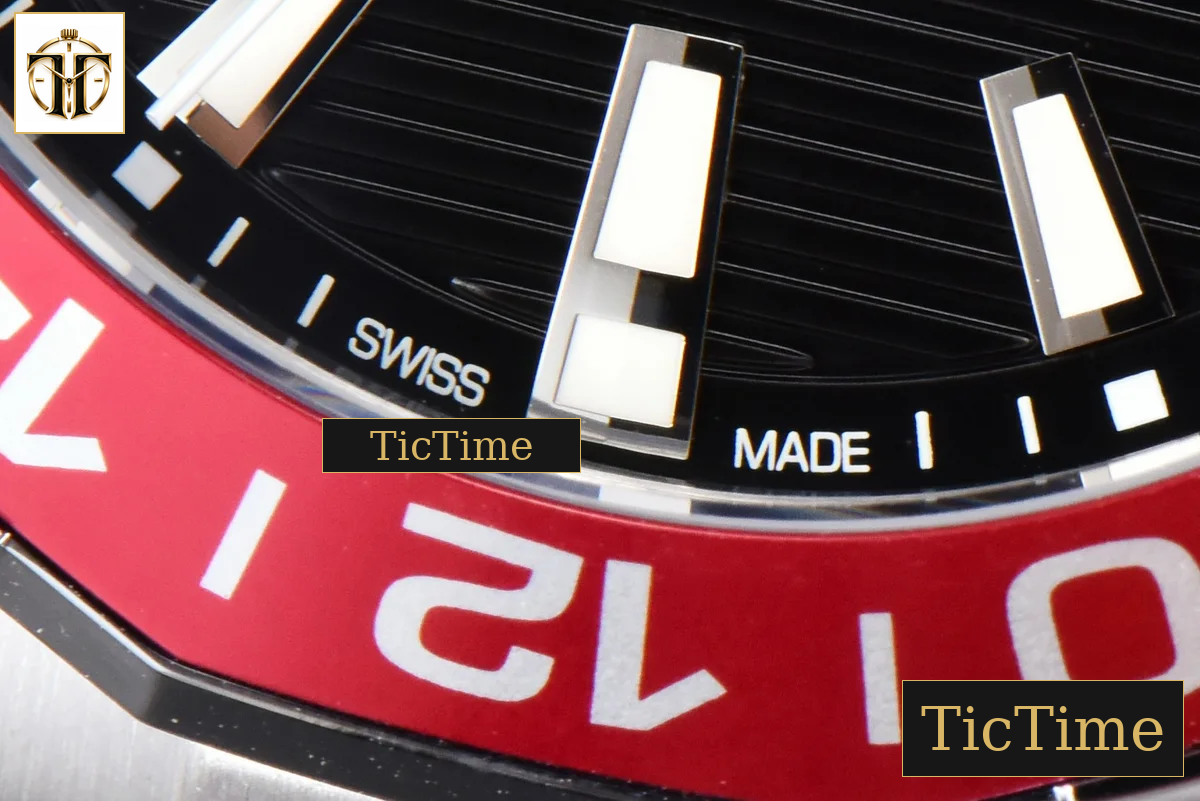 Aquaracer Calibre 7 GMT 43mm OF Blue/Red Bezel Black Dial Swiss SW200 — foto 10