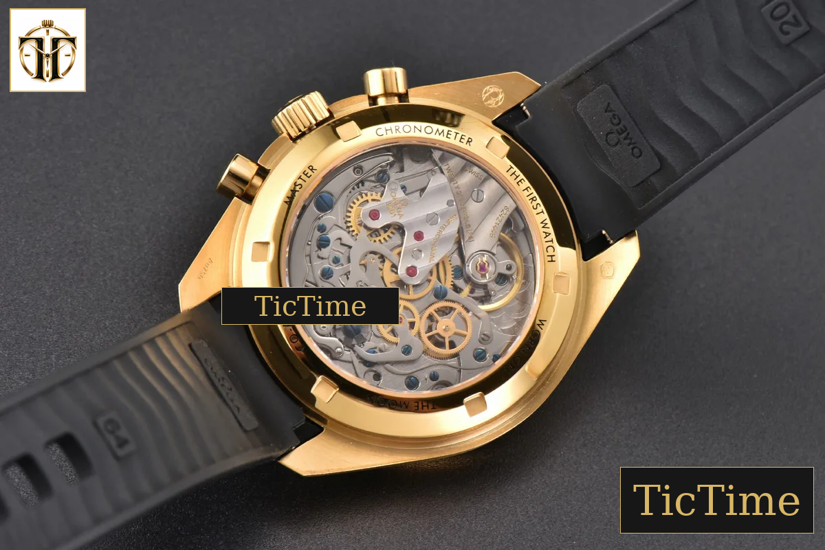 Speedmaster Moonwatch 42.5mm V6SF YG Dial Black Rubber Strap Manual Chrono — foto 16