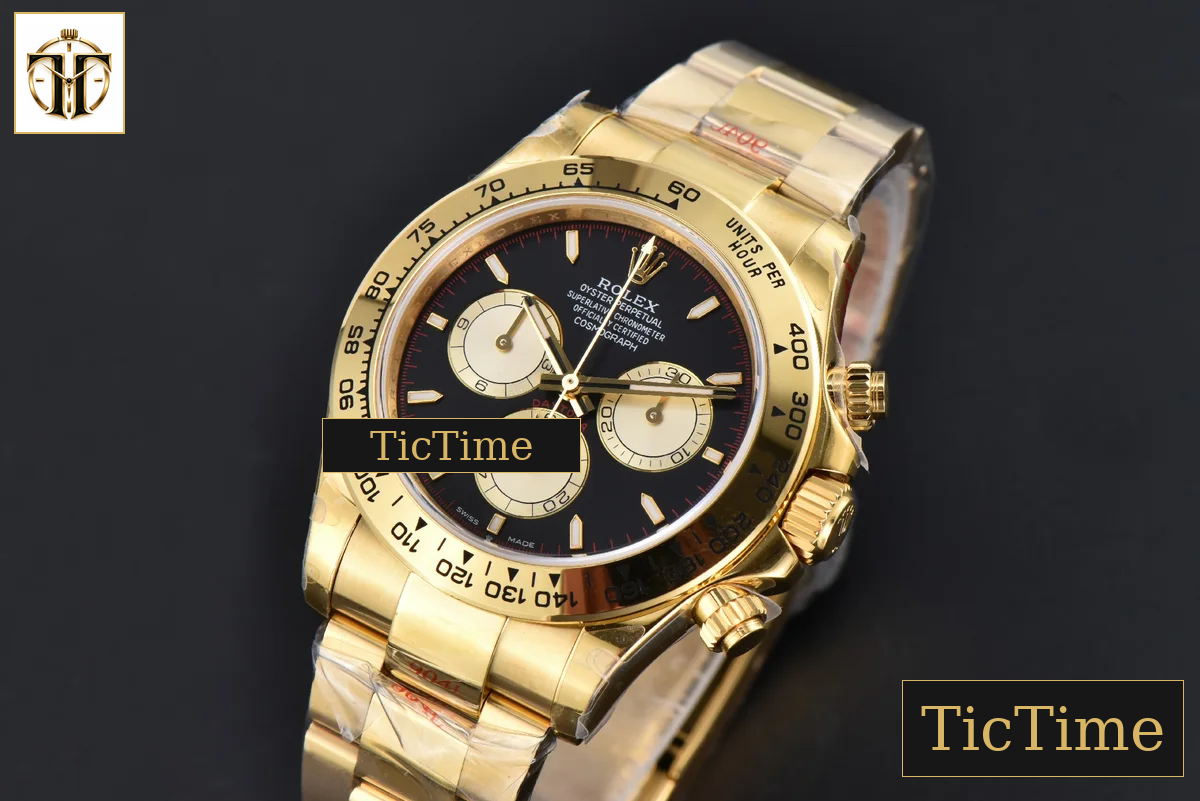 Daytona 904L 126508 40mm BPF YG Black Dial YG Subdial YG Bracelet SH4131 — foto 4