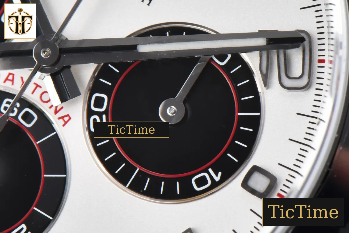 Daytona 904L 116509 40mm Clean Factory White Dial Black Subdial Oysterflex Strap SA4130 — foto 8
