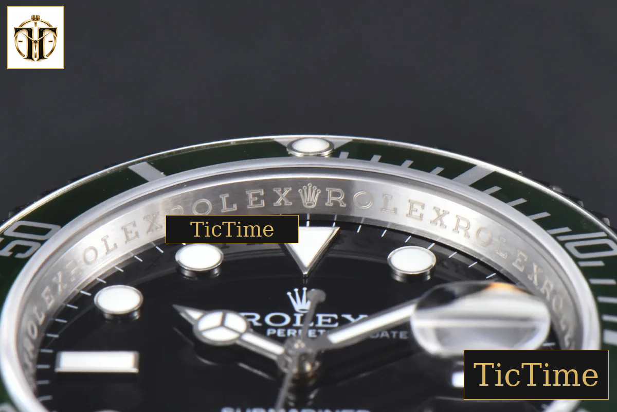 Submariner LV 16610 40mm RAF Green Bezel 904L SS Bracelet Rehaut SH3135 — foto 15