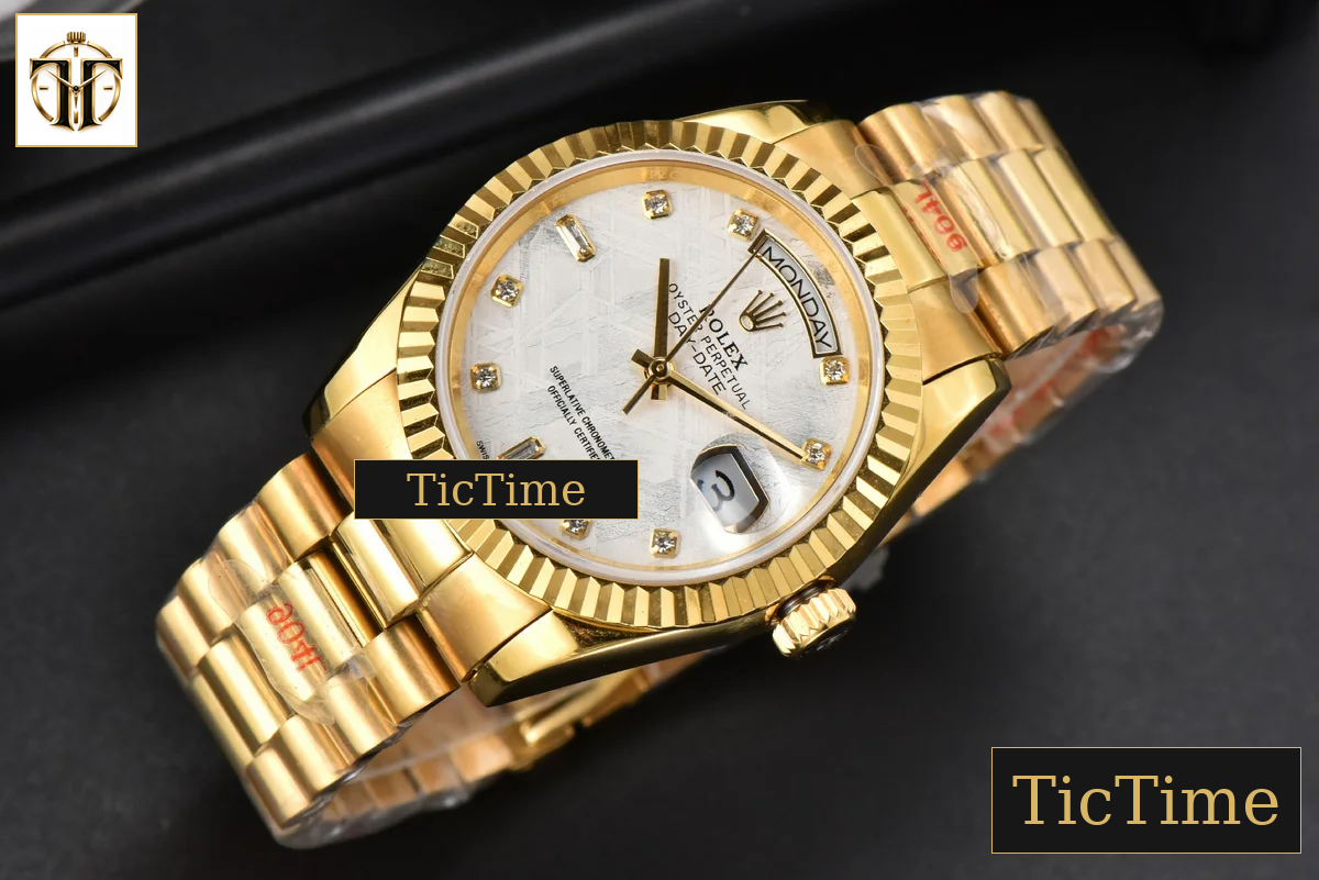 Daydate 36mm GMF YG Meteorite Dial Diamond Marker YG Bracelet A3235 — foto 32