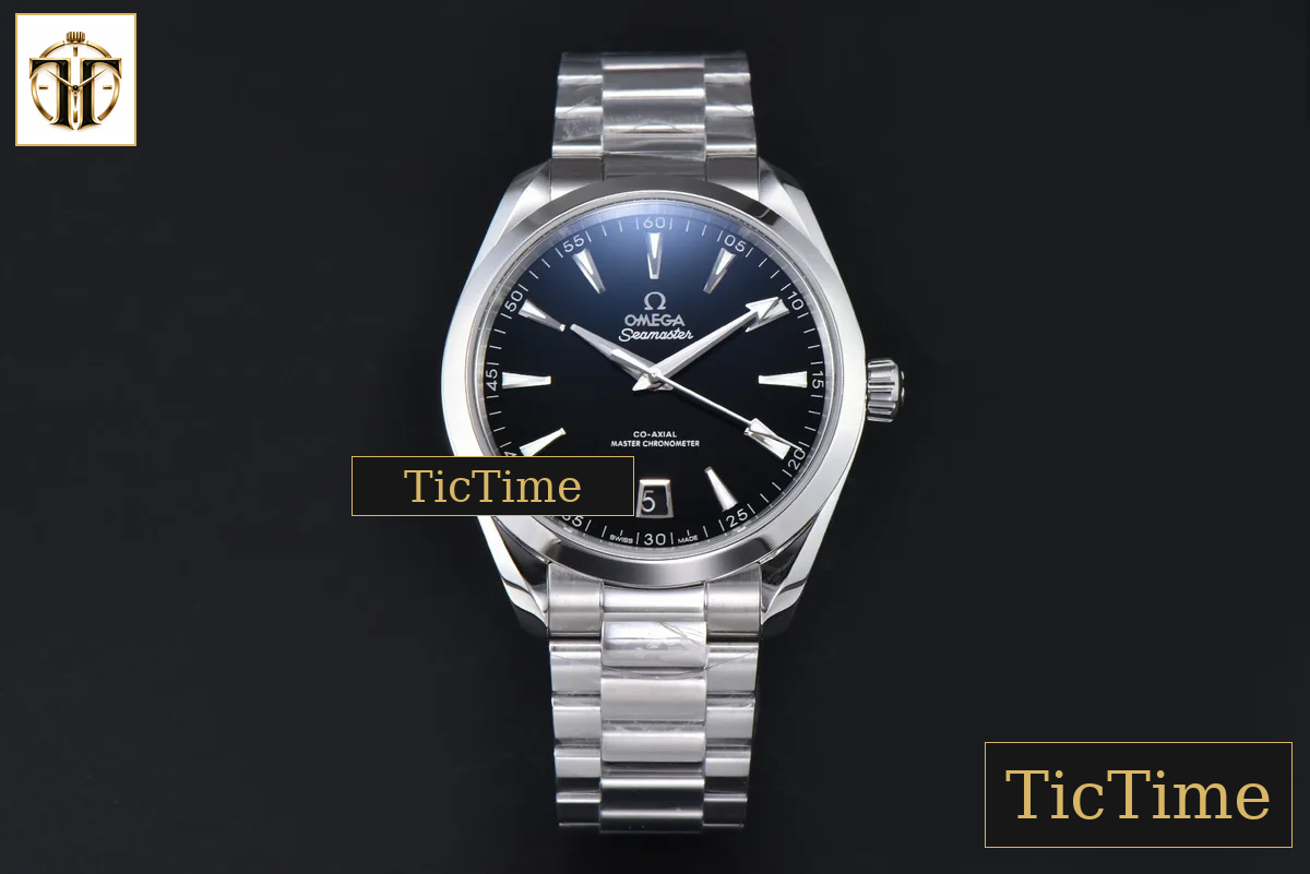Aqua Terra 150M 41mm VSF SS Black Smooth Dial Silver Hand SS Bracelet A8900 — foto 2