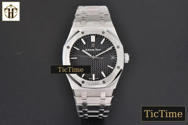 Foto frontal — Royal Oak 15500 41mm APSF Black Textured Dial SS Bracelet V2 A4302