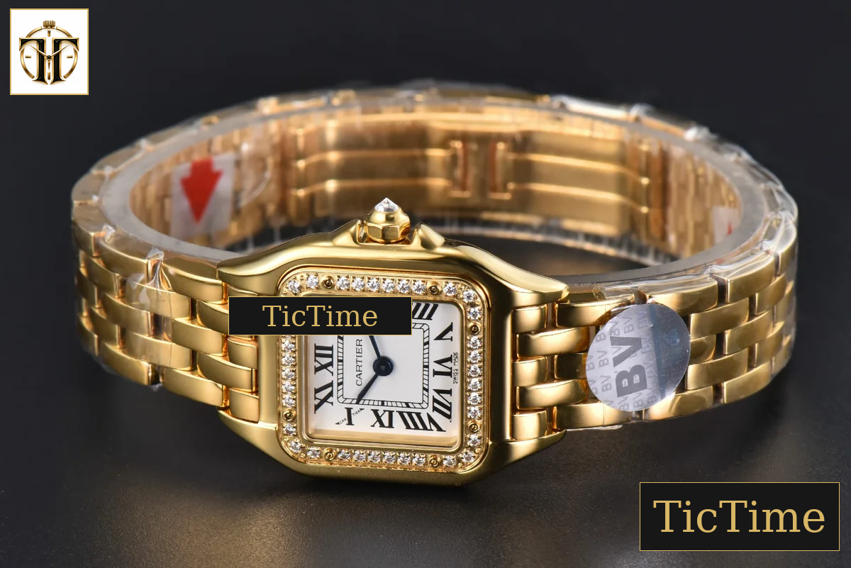 Panthère Secrete Ladies 22mm BVF YG White Dial Diamond Bezel YG Bracelet Ronda Quartz — foto 12