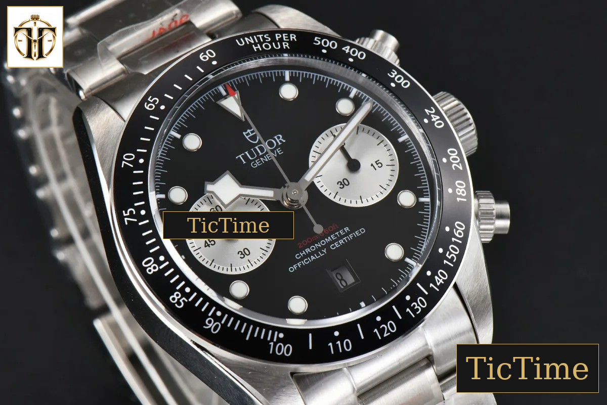 Black Bay Chrono 41mm TWSF Black Dial SS Bracelet A7750 — foto 12
