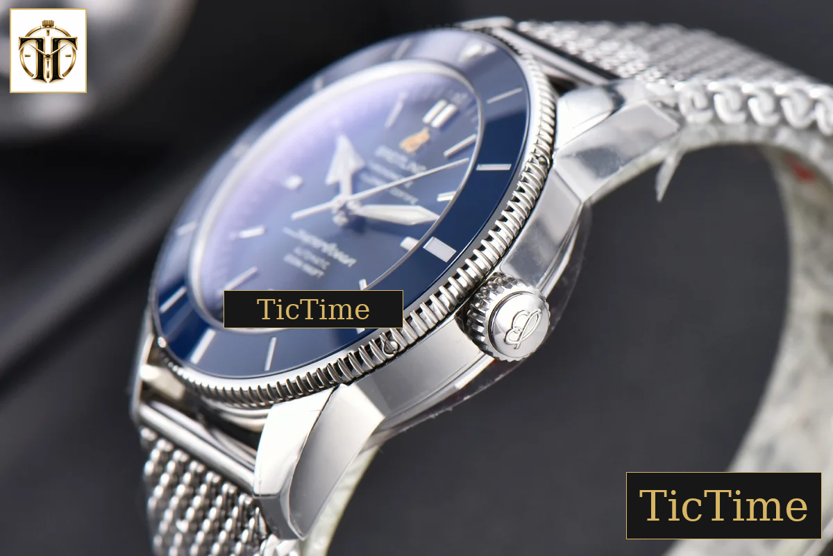 SuperOcean Heritage II 42mm GF Blue Dial Blue Bezel SS bracelet A2824 — foto 11
