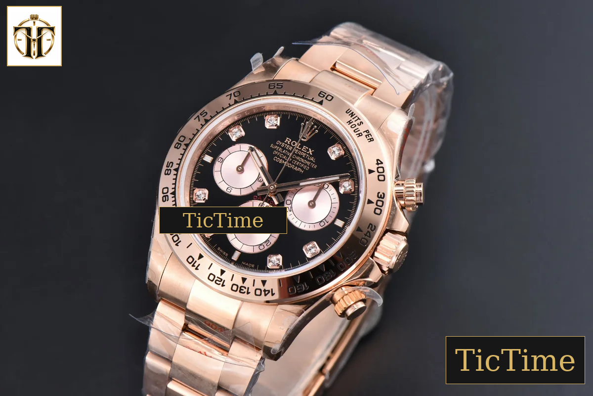 Daytona 904L 126515 40mm BPF RG Black Dial RG Subdial Diamond Marker RG Bracelet SH4131 — foto 4
