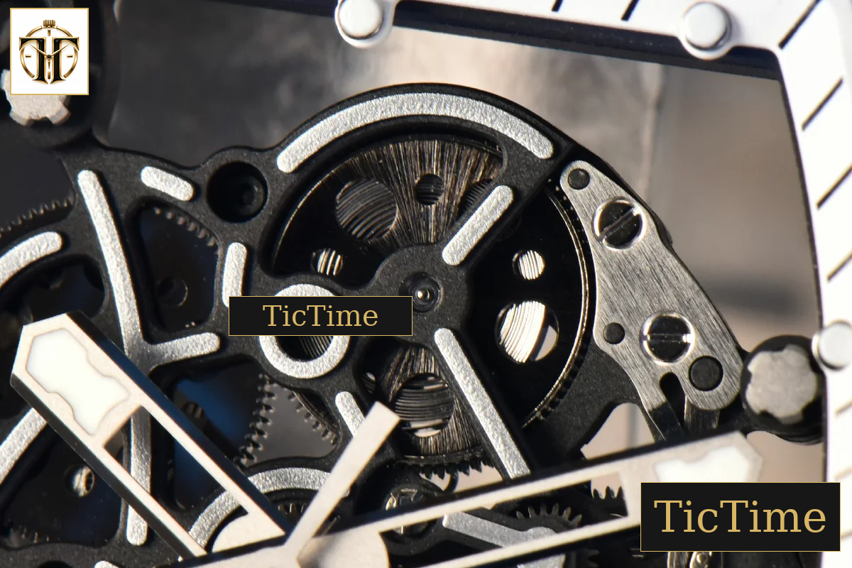 NTPT RM055 43mm ZF White Bezel White Crown White Rubber Strap V6 RMUL2 — foto 7