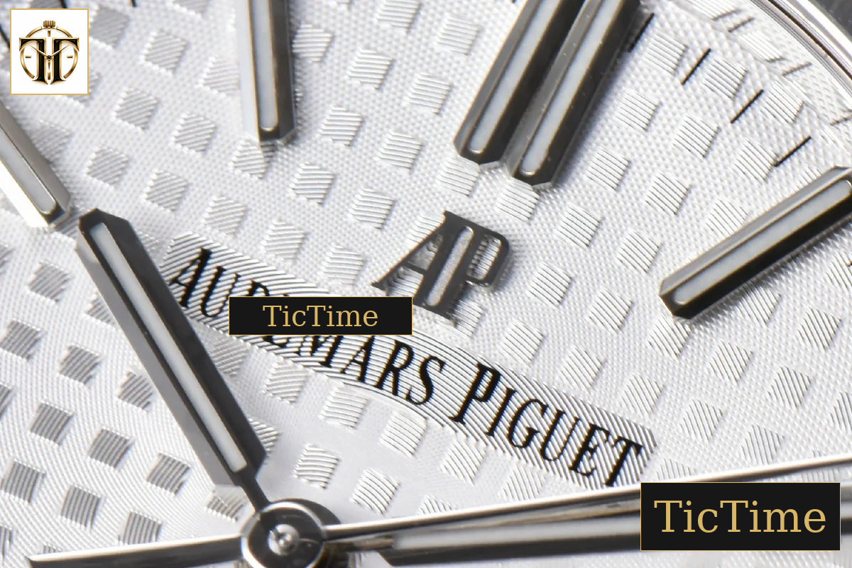 Royal Oak 15450 37mm APSF SS White Textured Dial SS Bracelet A3120 — foto 9