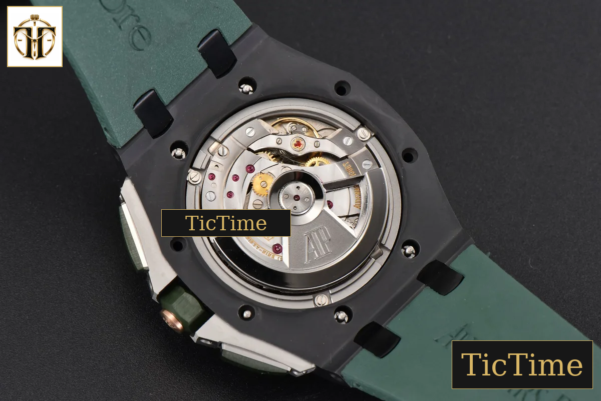 Royal Oak Offshore 26405 44mm RSF Green Dial Silver Subdial Green Rubber Strap A3126 — foto 18
