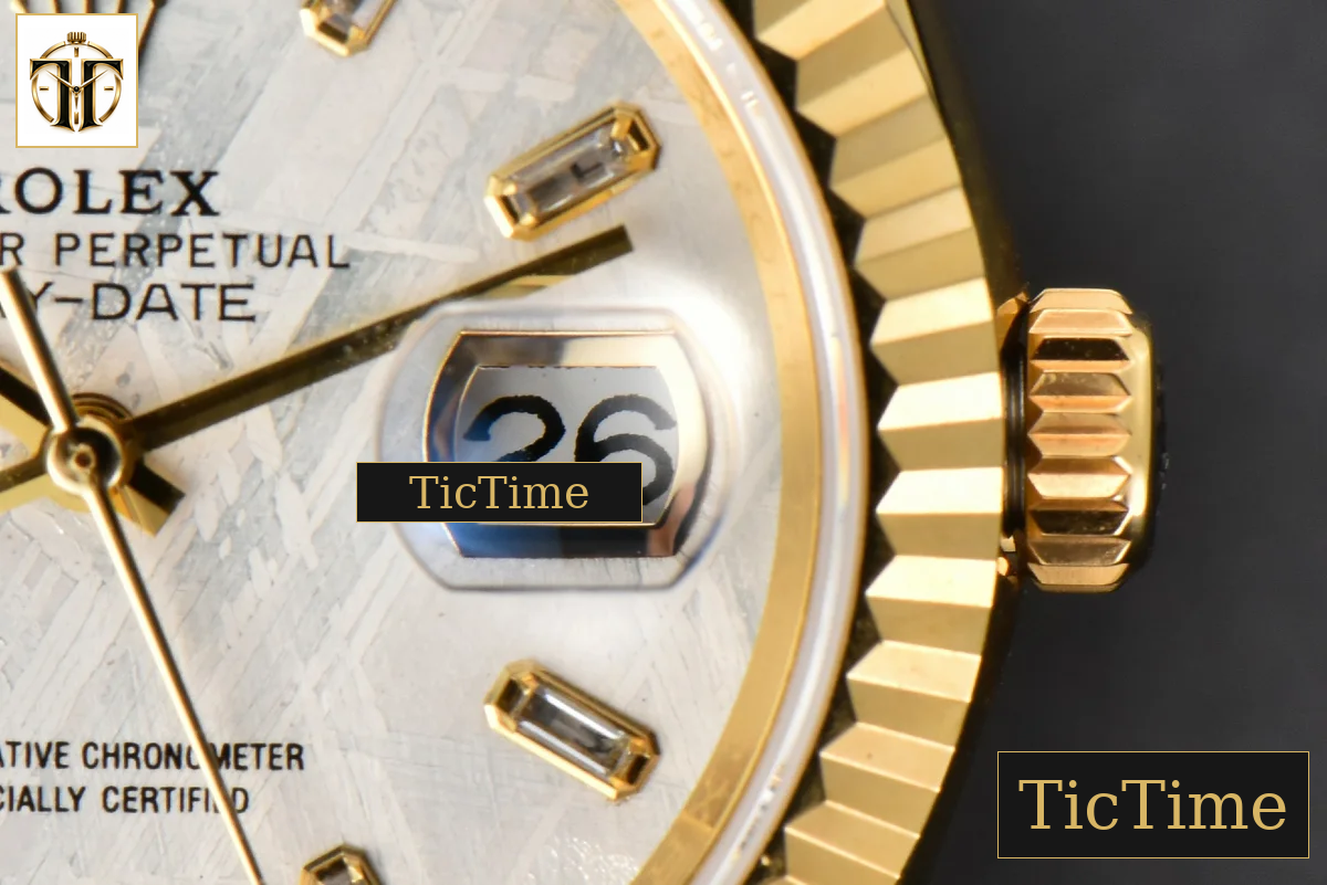 Daydate 36mm GMF YG Meteorite Dial Stick Diamond Marker YG Bracelet A3235 — foto 14