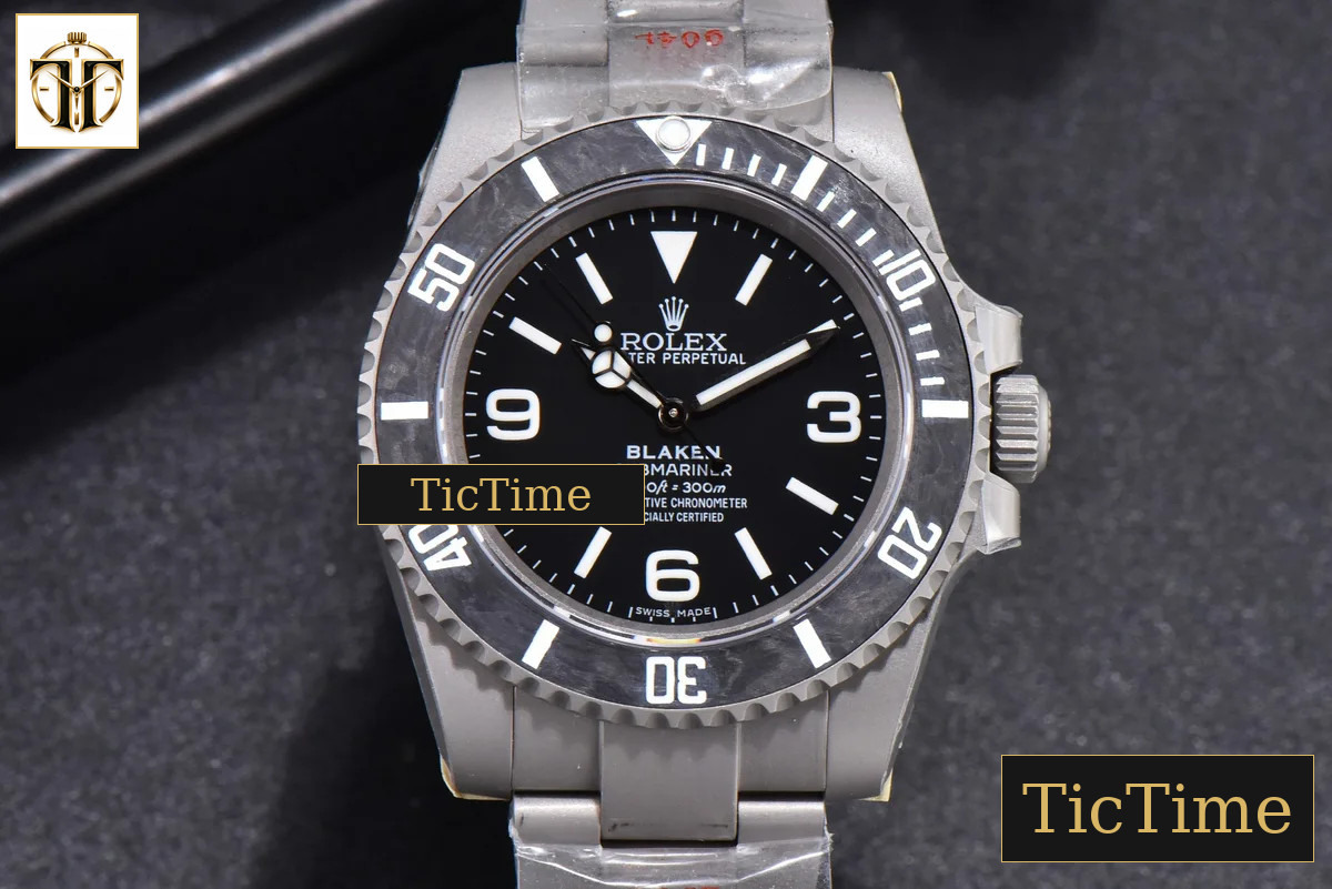 Submariner DIW Sandblasted 40mm VSF Black Carbon Dial SS Bracelet VS3135 — foto 2