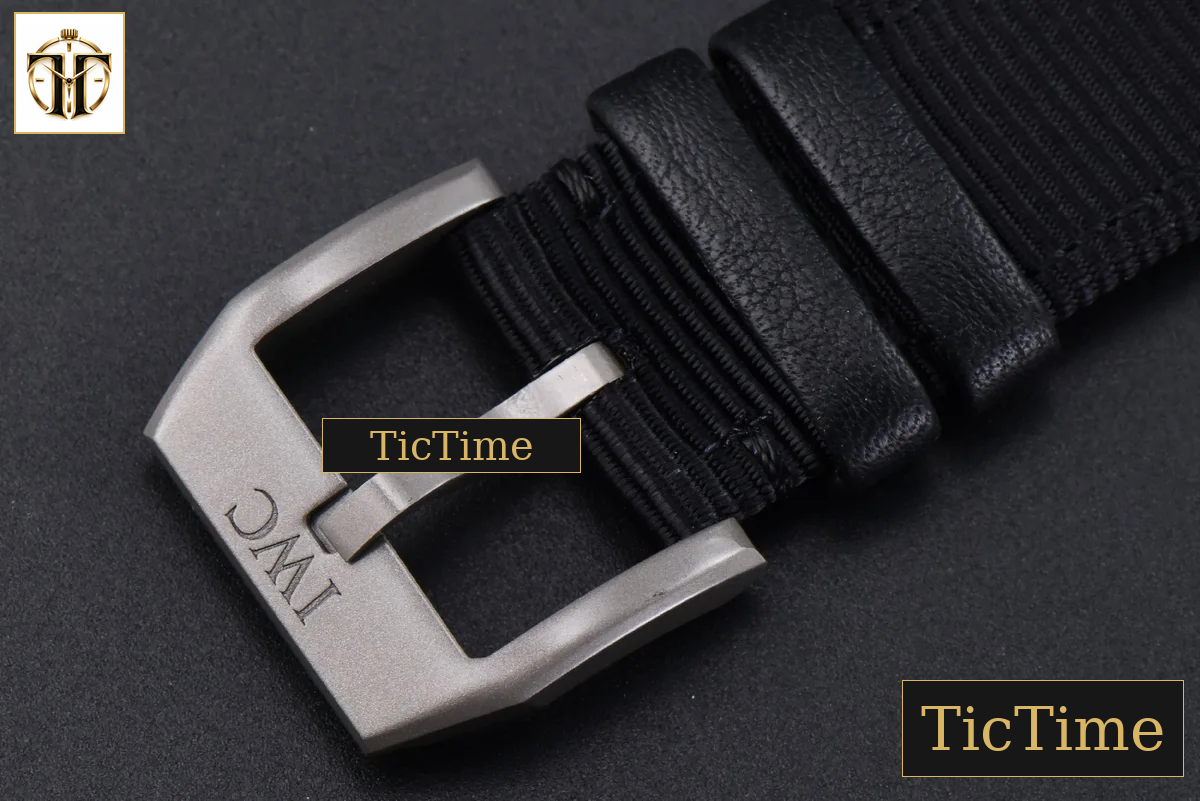 Mark XX Ti Case IWC328201 40mm V7F Black Dial Black Leather Strap A2892 — foto 28
