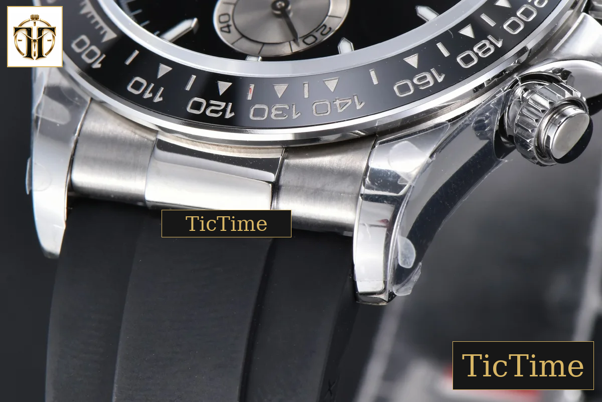 Daytona 126519 40mm BPF SS Black Dial Sliver Subdial Black Oysterflex Strap SH4131 — foto 11