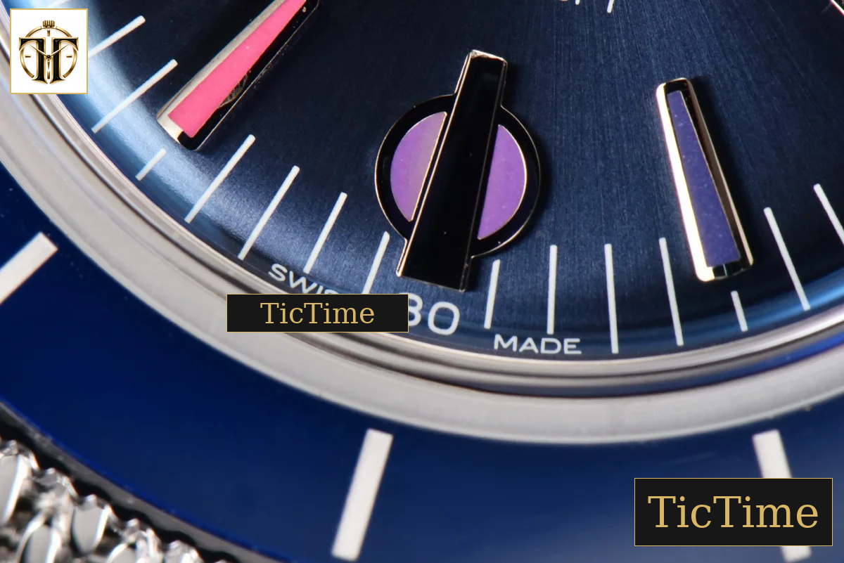 SuperOcean Heritage 42mm GF SS Blue Ceramic Blue Dial Rainbow Marker Mesh Bracelet A2824 — foto 9