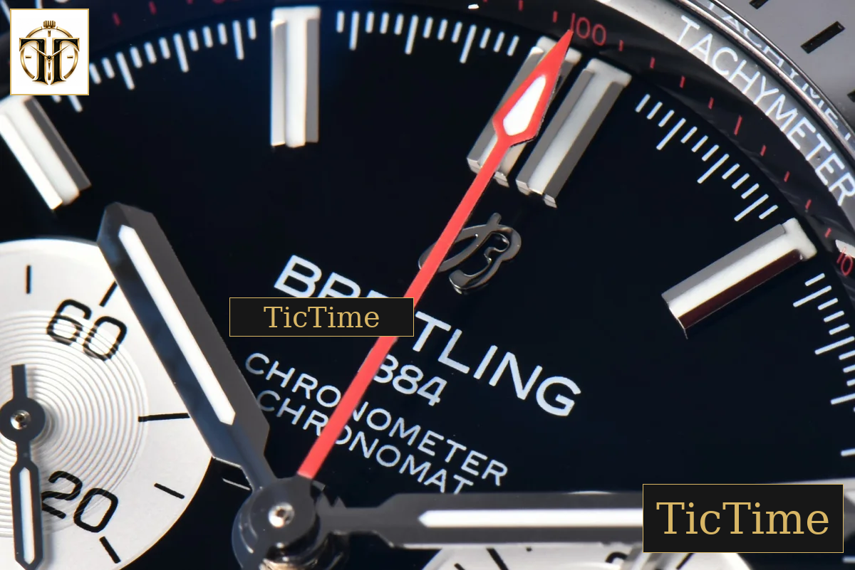 Chronomat B01 44mm BLSF Black Bezel Black Dial White Subdial Rubber Strap 7750 — foto 5