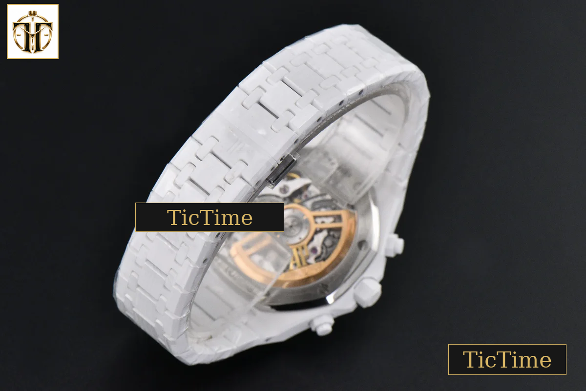 Royal Oak Chronograph 26240 41mm APSF Ceramic Sliver Checkered Dial Sliver Subdial Ceramic Bracelet V2 SH4401 — foto 34