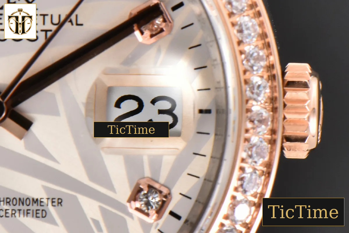 DateJust 36mm BPF RG/SS Diamond Silver Plam Dial Diamond Marker Jubilee Bracelet 2824 — foto 8