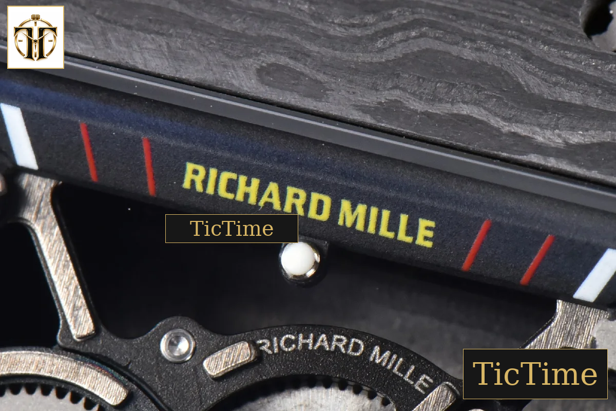 RM035-02 42mm T+F Black Forged Carbon Black Skeleton Dial Orange Crown Orange Rubber Strap RMUL2 — foto 6
