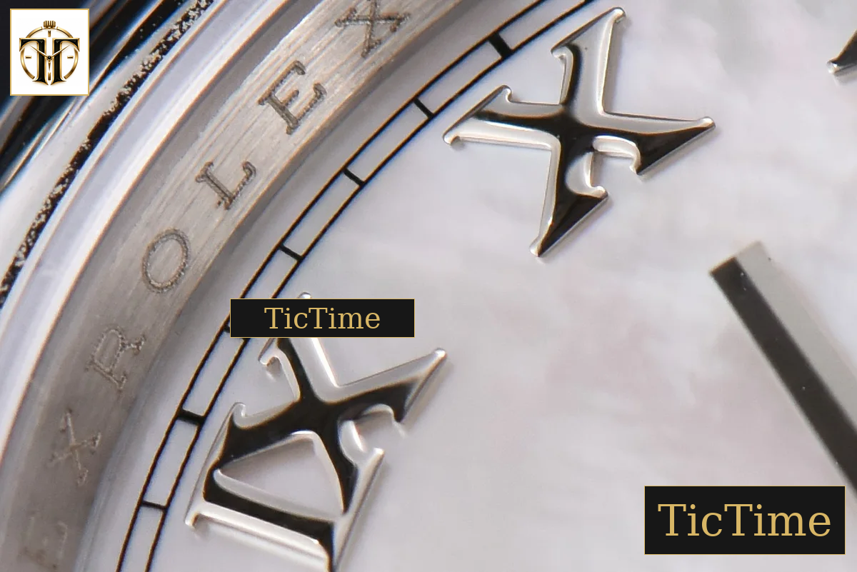 DateJust 36mm GMF SS Smooth Bezel White MOP Dial Roma Marker Oyster Bracelet VR3235 — foto 6