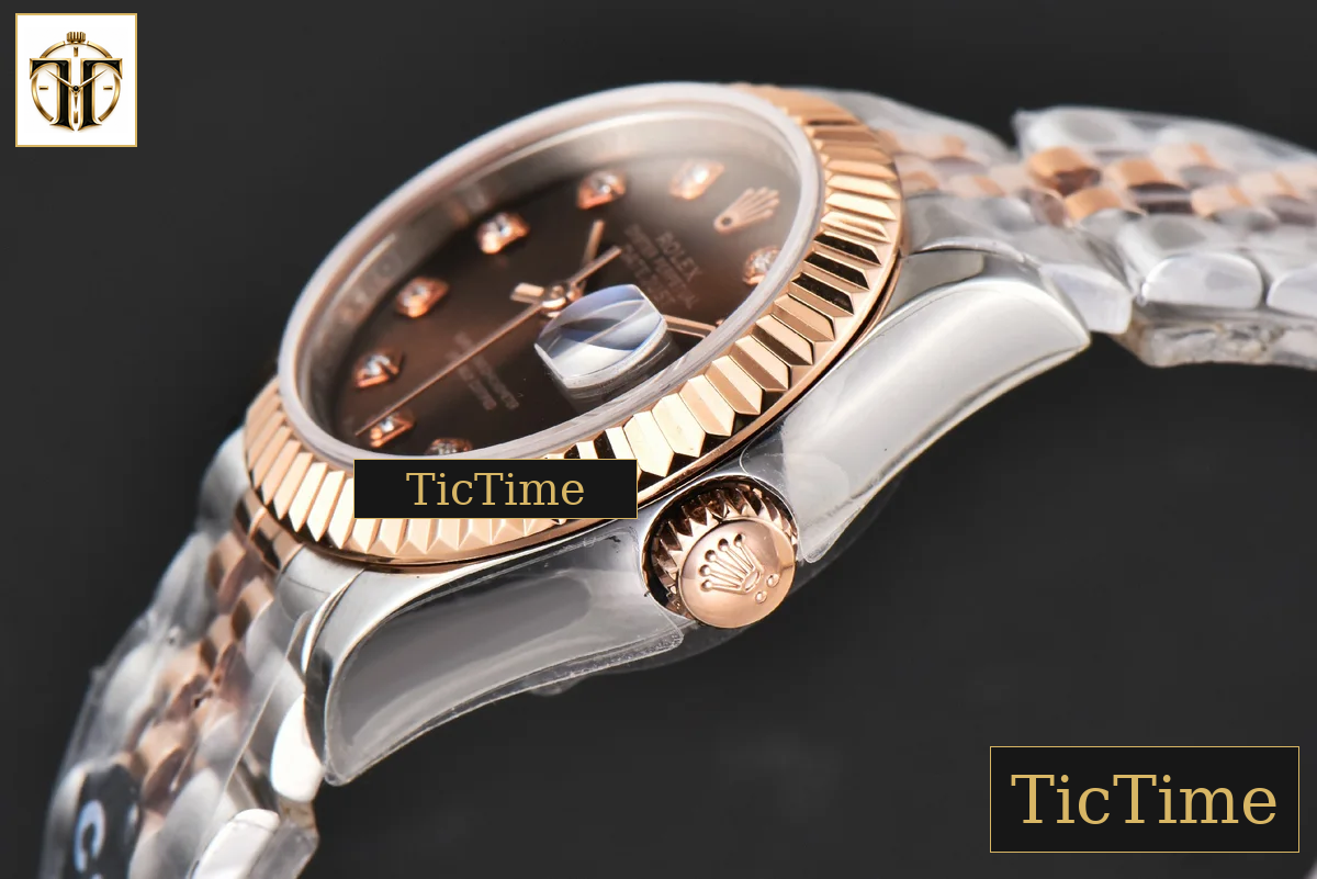 DateJust Ladies 28mm WF RG/SS Brown Dial Diamond Marker Jubilee Bracelet A2236 — foto 12