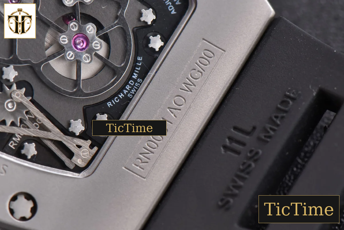 Tourbillon RM001 47mm JBF Titanium Black Skeleton Dial Black Rubber Strap — foto 17